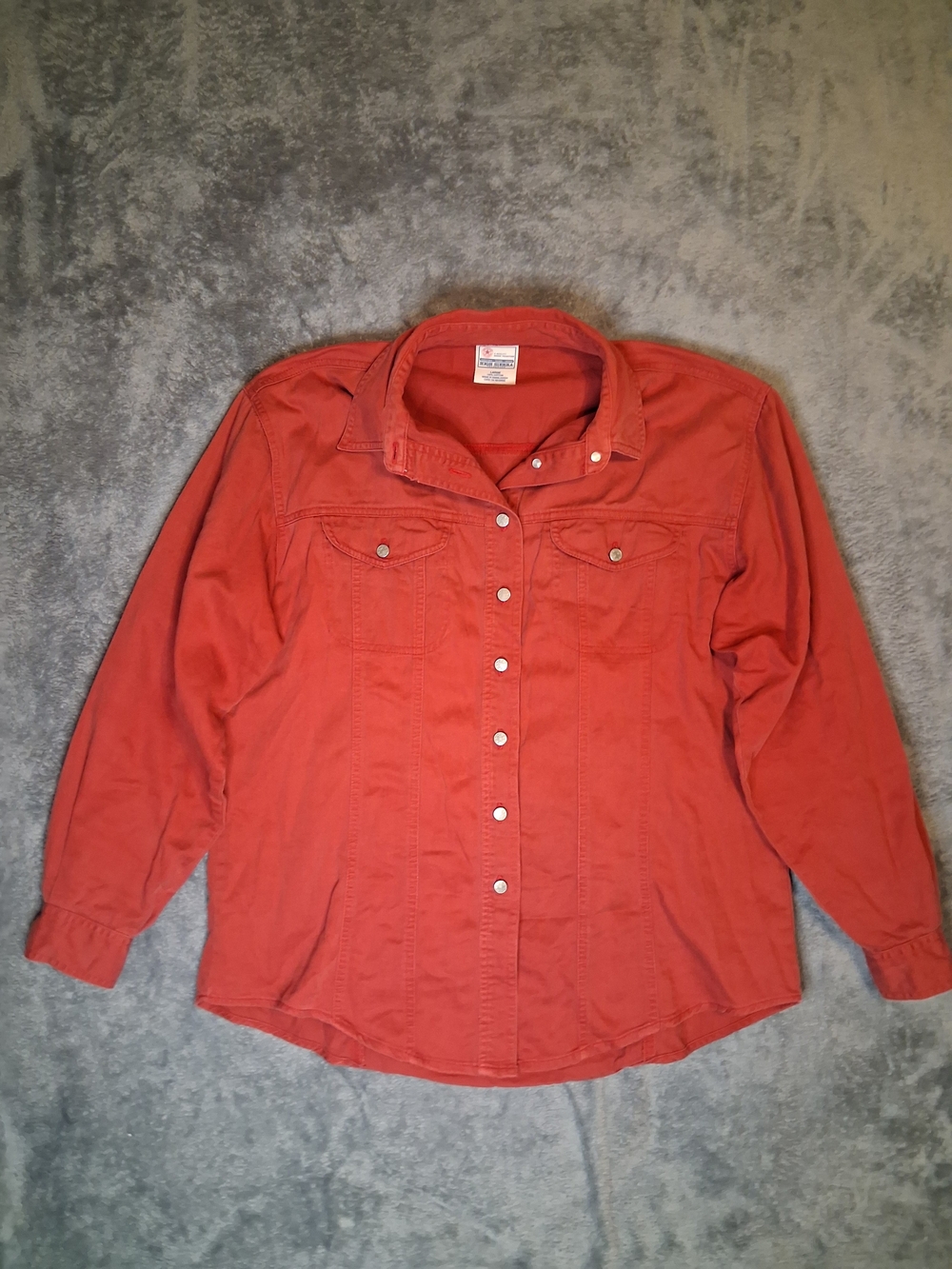 High Sierra Shirt Mens Large Rust  Metal Button Long Sleeve Western Work Shirt